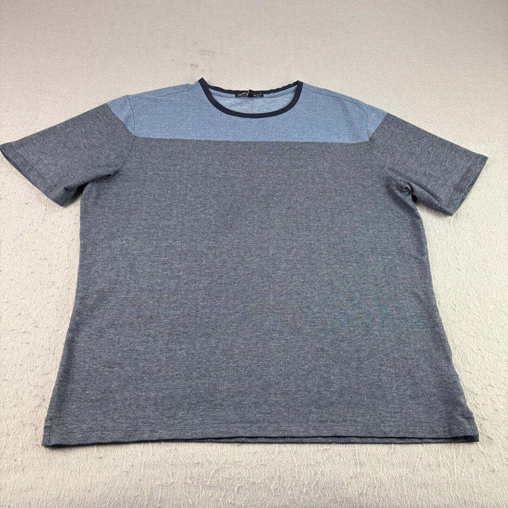 Robert Barakett Shirt‎ Mens XL Blue Crew Neck Short Sleeve Casual